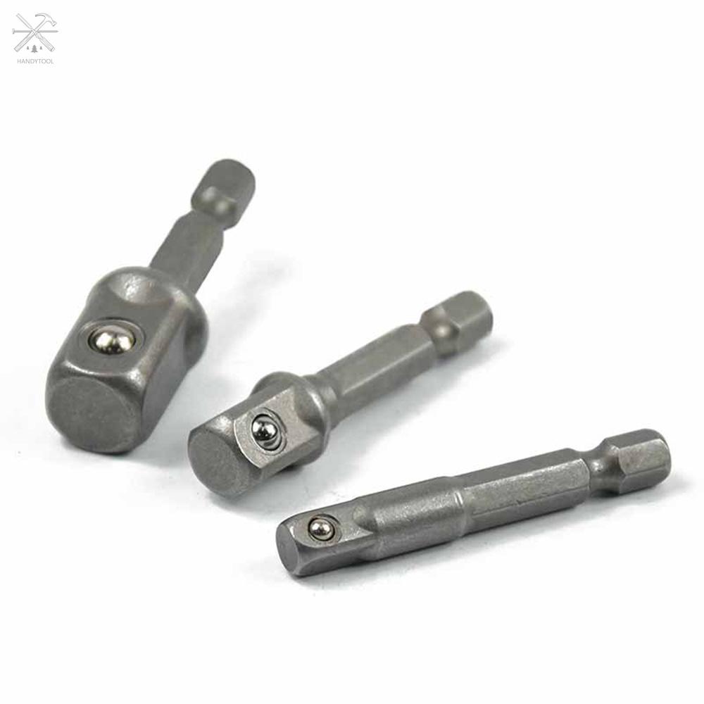 Set 3 Đầu Nối Mũi Khoan Lục Giác 1 / 4 "3 / 8" 1 / 2 "