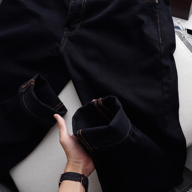 Quần jean nam vnxk ống suông màu xanh đen | BigBuy360 - bigbuy360.vn