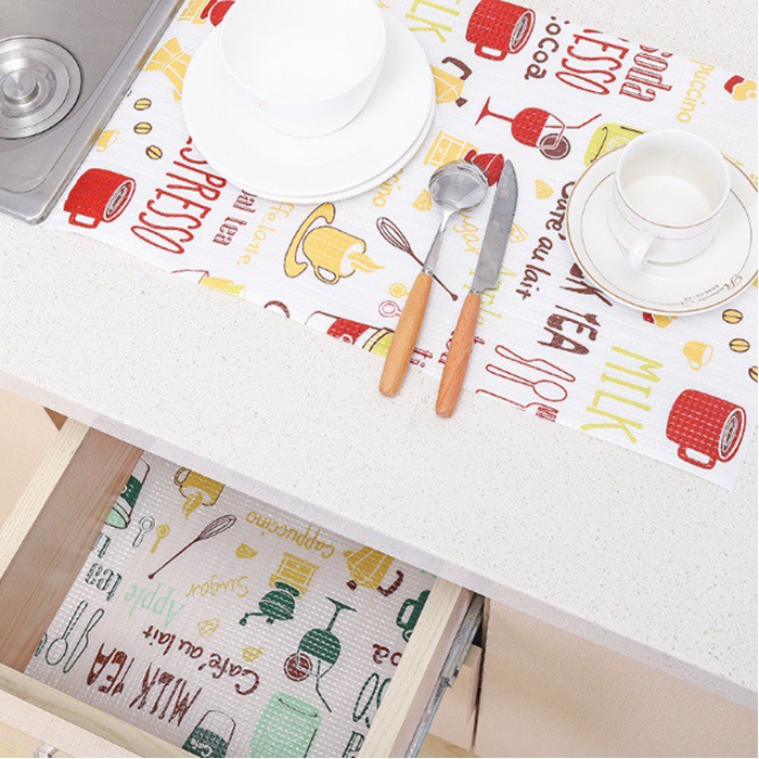 Cuộn giấy lót tủ quần áo, ngăn kéo, cho nhà bếp chống thấm nước hoạt tiết dễ thương