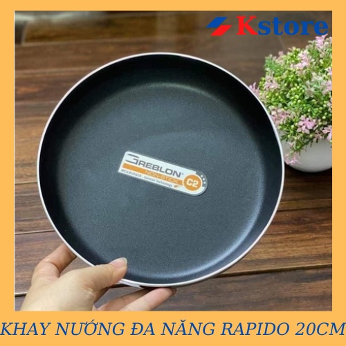 Khay nướng bánh chống dính, làm đồ ăn dùng cho nồi chiên không dầu - Khay chống dính nồi chiên không dầu Rapido