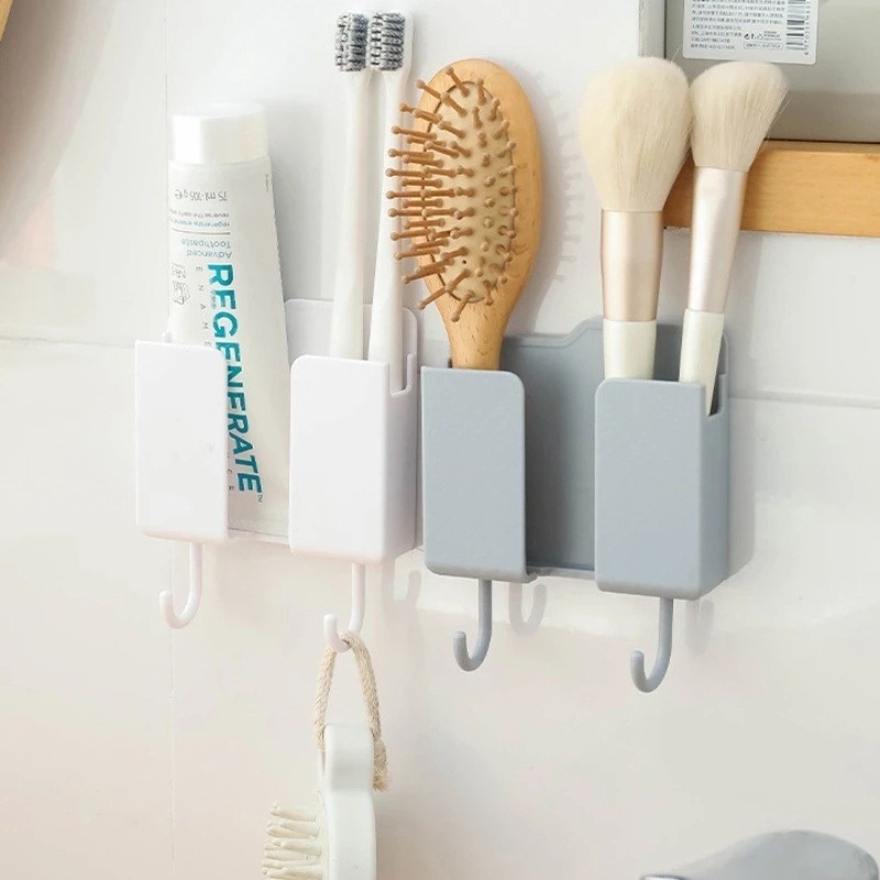 1 Giá Đỡ Nhựa Gắn Tường Đựng Điện Thoại Điều Khiển Từ Xa Với 2 Móc Treo Gắn Tường