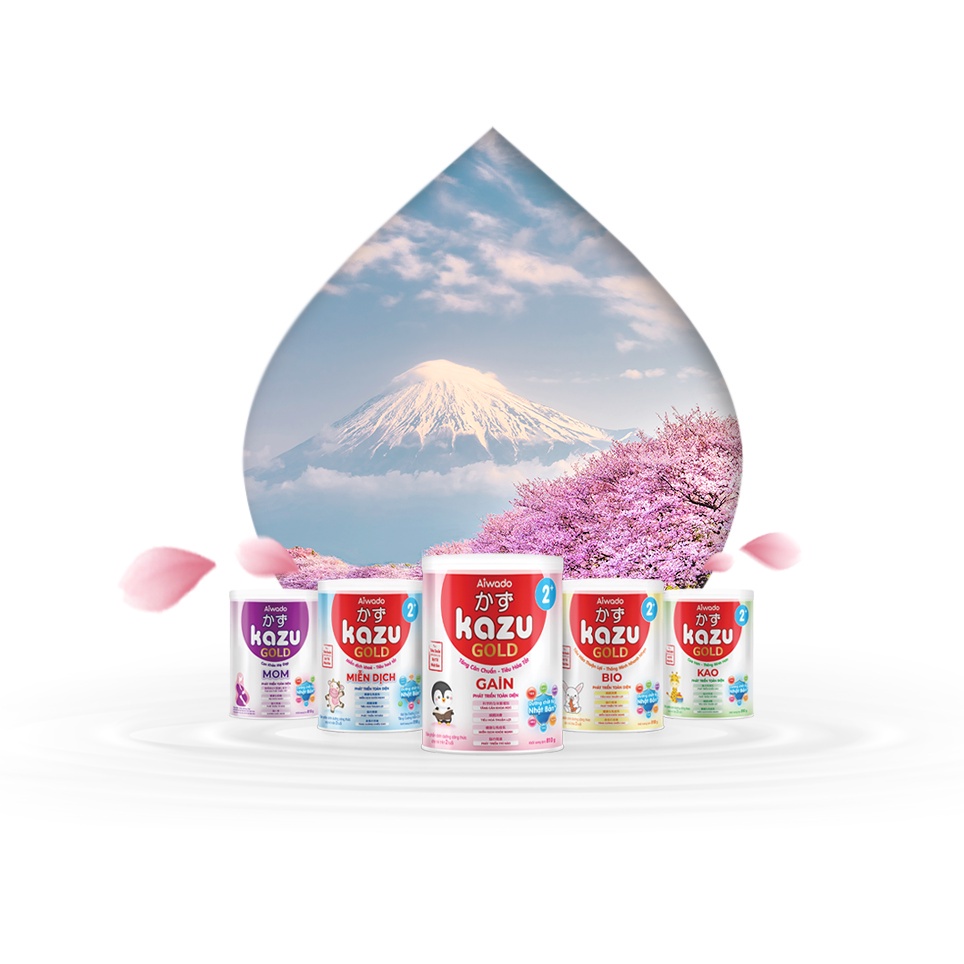 Sữa bột kazu gain gold 2+ 810g tăng cân
