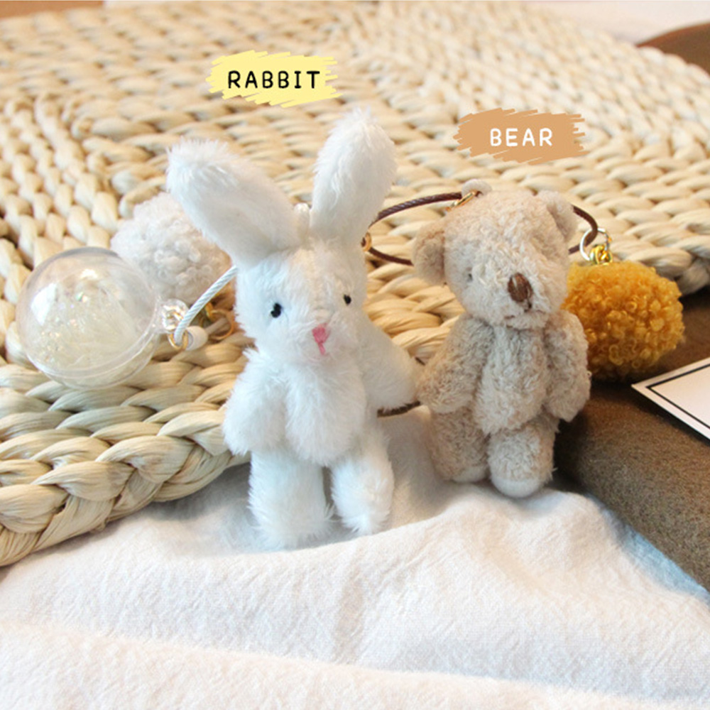 Móc Khóa Thỏ Nhồi Bông Đáng Yêu