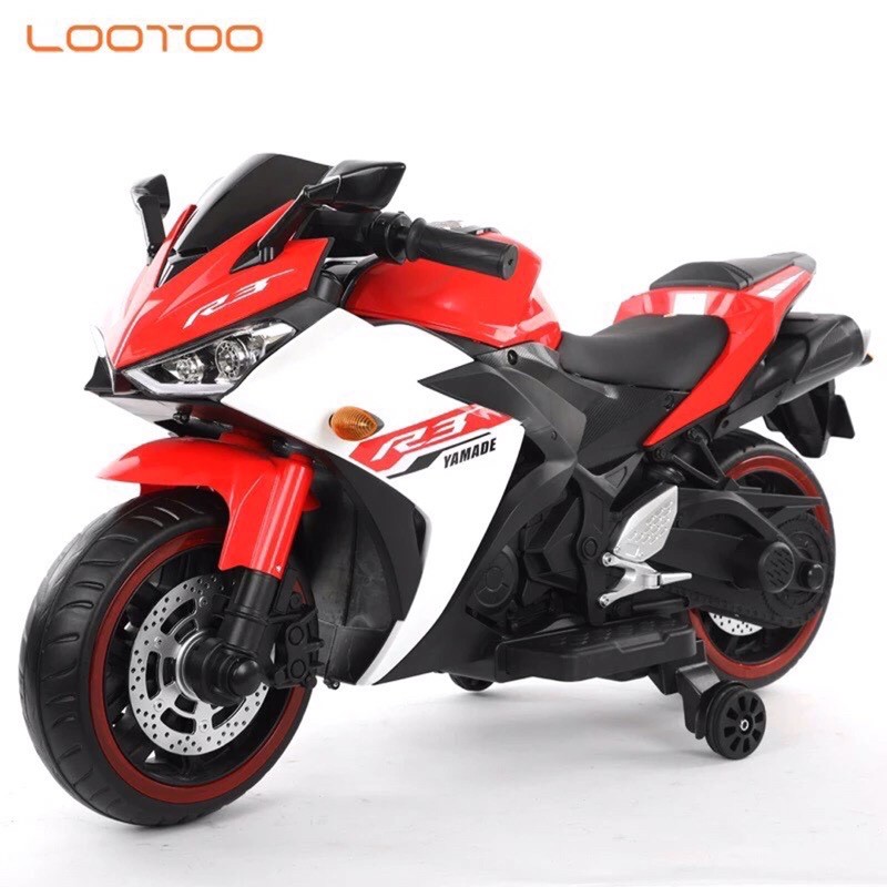 Xe máy điện trẻ em H2R, R3 động cơ 12V mạnh mẽ kích thước lớn 110 x 46 x 76cm