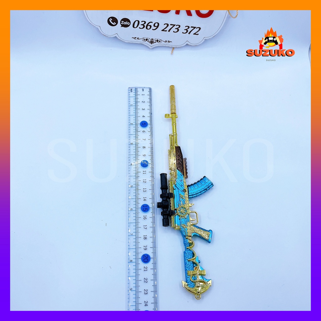 Mô hình súng kim loại lắp ráp pubg, csgo free fire đồ chơi lắp ráp SKS Braves Danger nhân vật dài 24cm sưu tầm