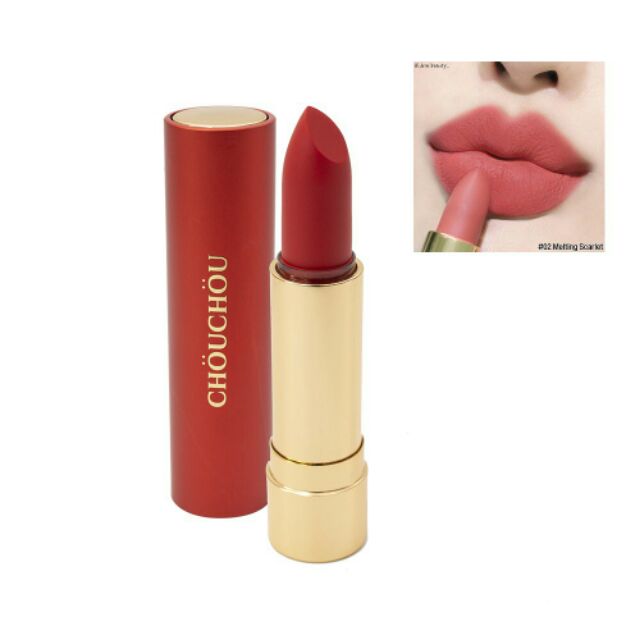 Son Thỏi Chou Chou Signature Premier Matt Rouge Red Limited Edition #02 (hồng đất)