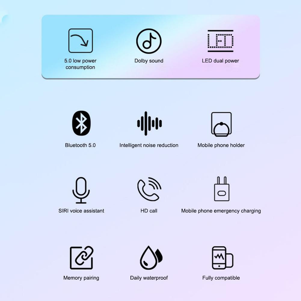 Tai nghe bluetooth Amoi F9, 2000mAh kiêm sạc dự phòng, nút điều khiển cảm ứng,chống thấm nước, chống bụi