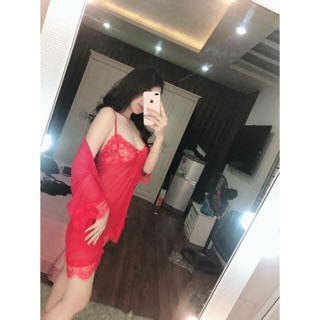 Váy ngủ kèm choàng (Ảnh thật)