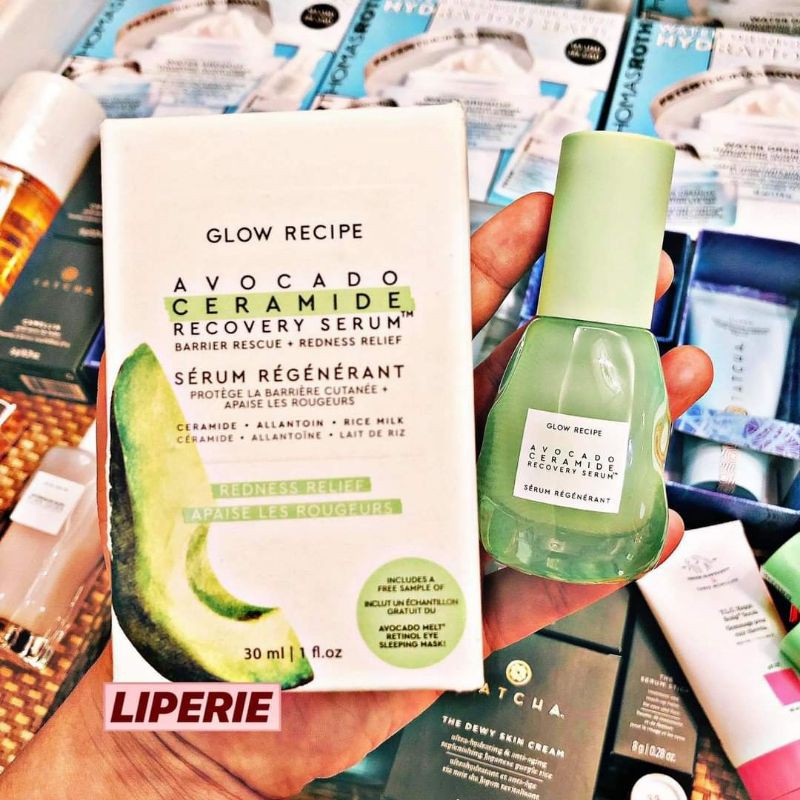 Tinh chất bơ dưỡng da Glow Recipe Avocado Soothing Skin Barrier Serum with Ceramides