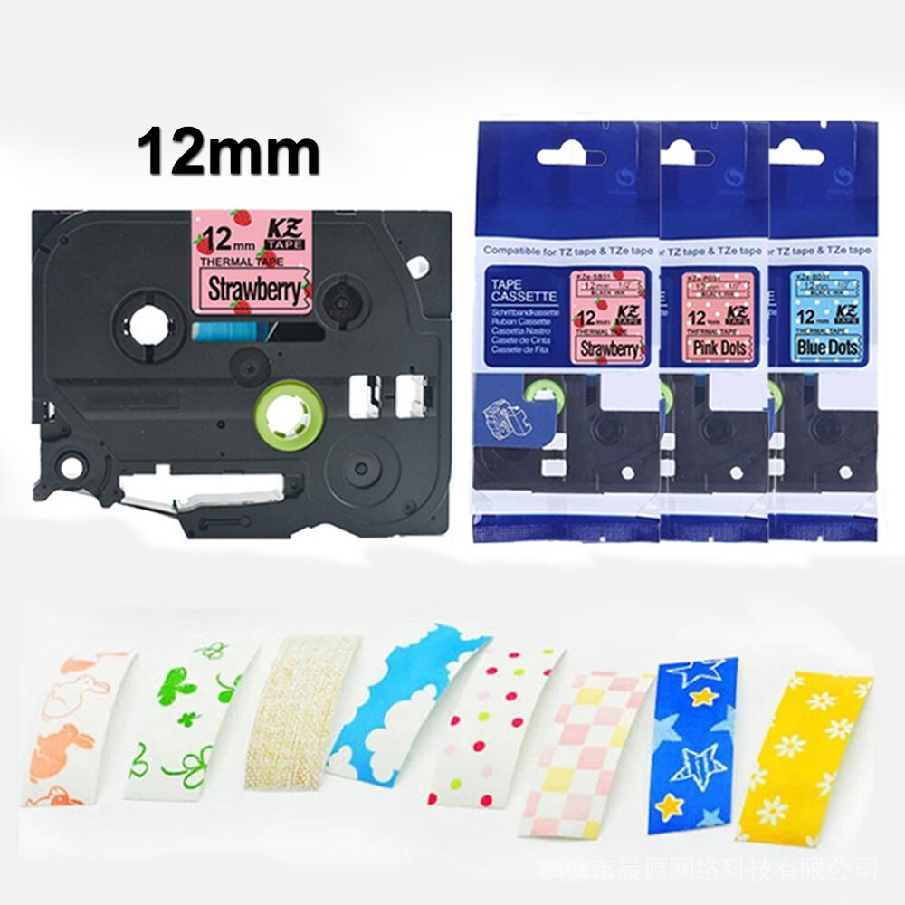 Cuộn Băng Dính Nhãn TZe 131 tze231 tze631 12mm TZe-231tz-231 Cho Máy In Brother Ptouch