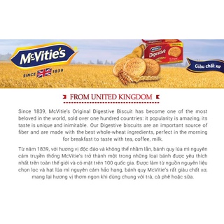 Bánh quy lúa mì nguyên cám McVitie's Digestive Mini 32.5g