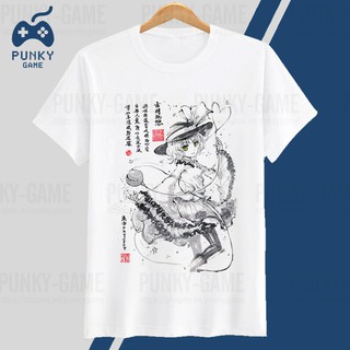 ZZ7v /Áo thun Anime Touhou Project Black Art Collections ngắn tay!