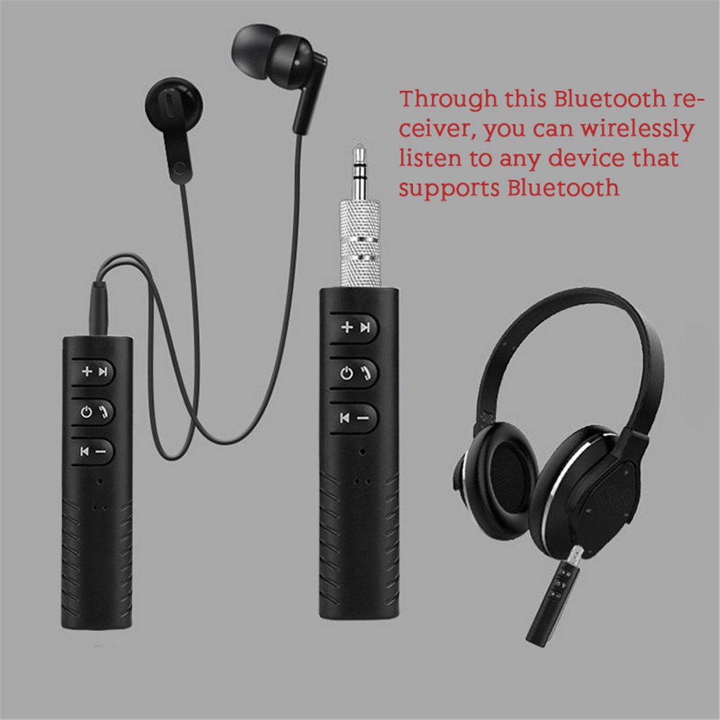 Đầu chuyển đổi âm thanh tai nghe truyền nhận tín hiệu không dây bluetooth 5.0 3.5mm rảnh tay dành cho xe hơi