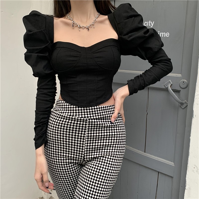 Ulzzang ( 얼짱) - ÁO SƠ MI DÀI TAY CÚP NGỰC (BAO TÔN DÁNG)