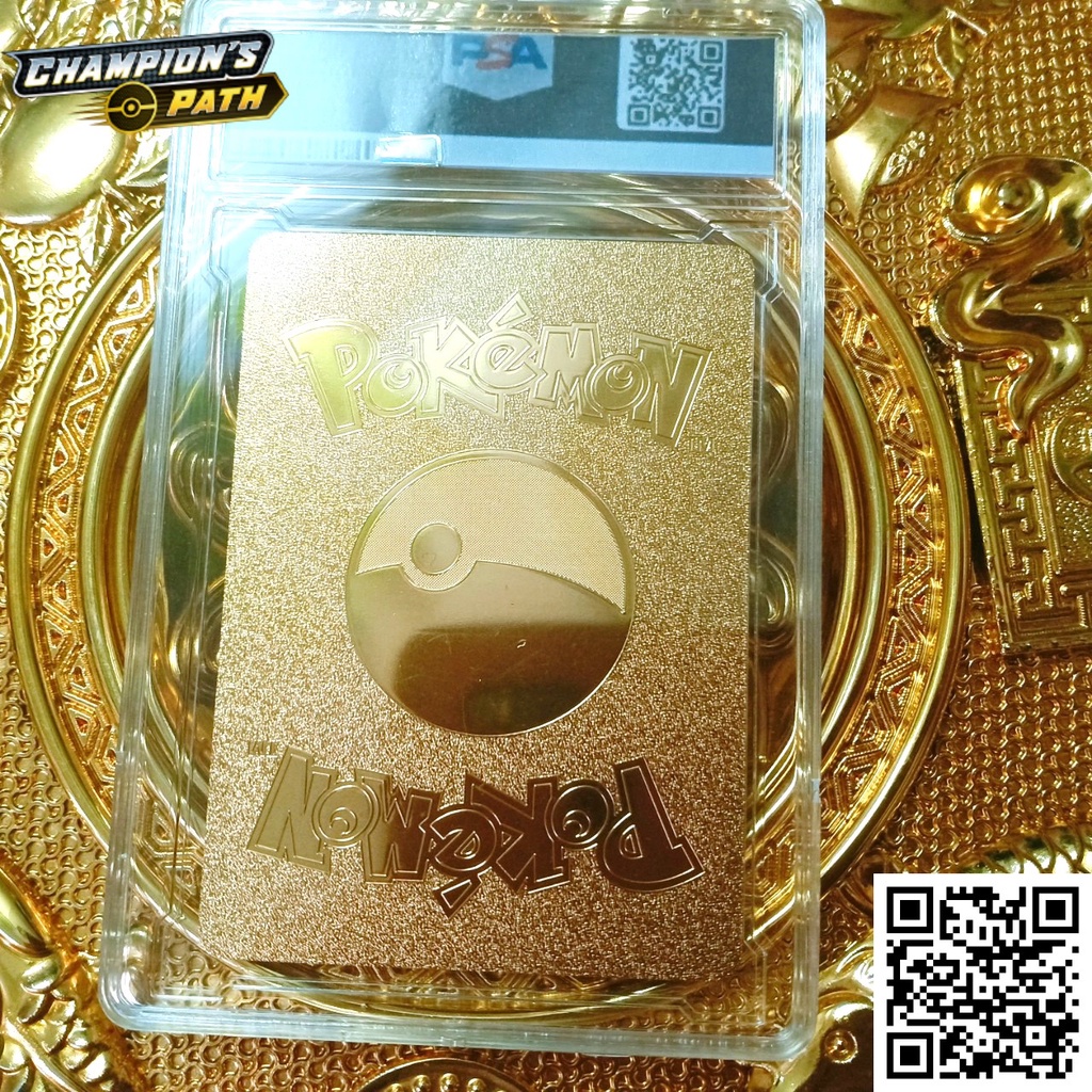 Lá Pokémon Charizard khung long lửa hiếm siêu đắt nhôm mạ vàng Tặng kèm top loader 1459 TV D15 20