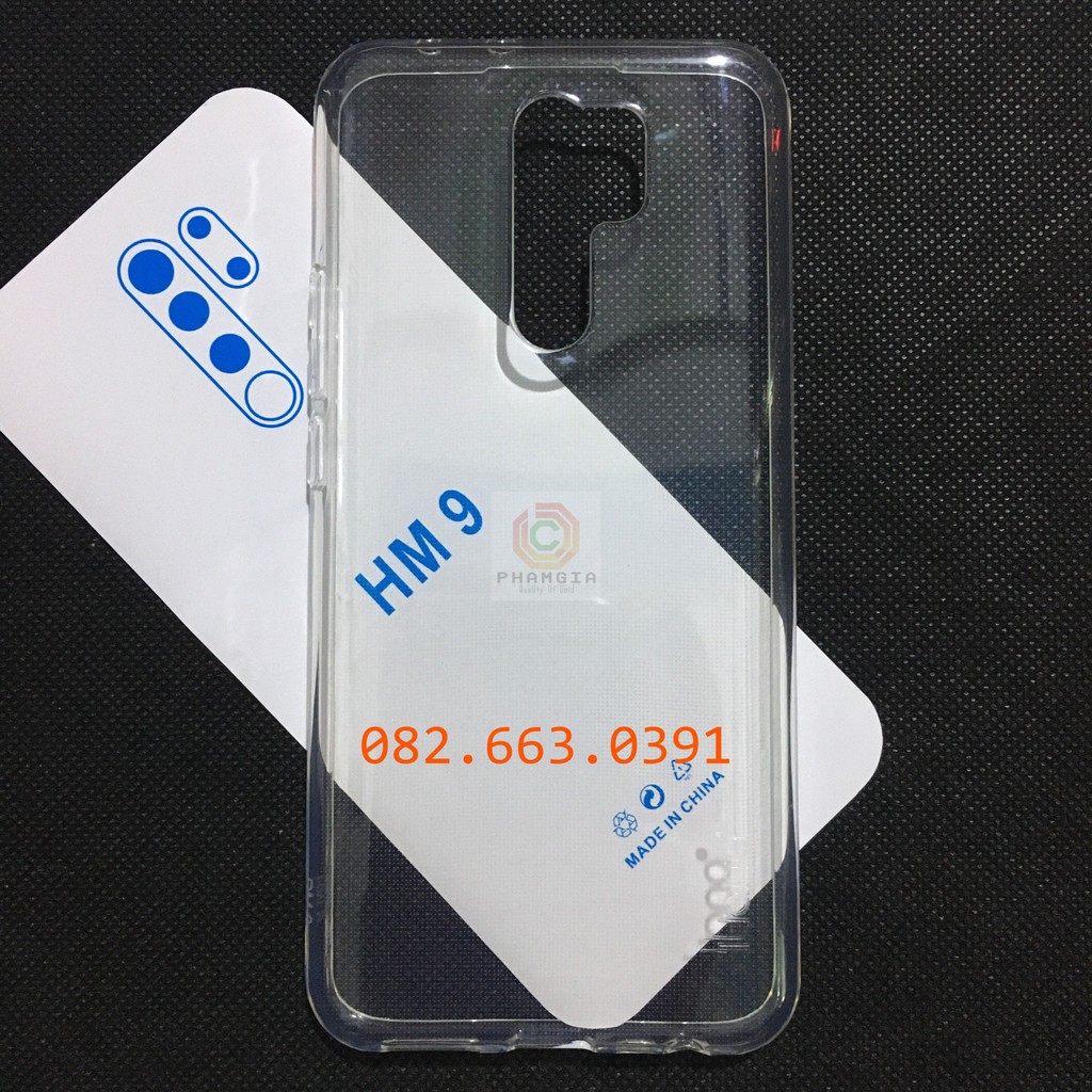 Ốp lưng Xiaomi Redmi 9 dẻo trong bảo vệ cam bền đẹp