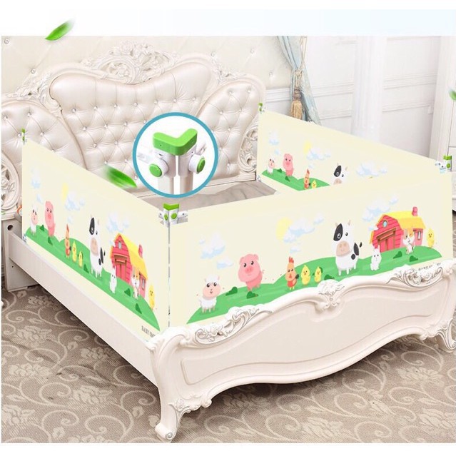 (BẢO HÀNH 12 THÁNG) THANH CHẮN GIƯỜNG VIỆT NAM BABY SMILES ĐỘ CAO 68-90CM