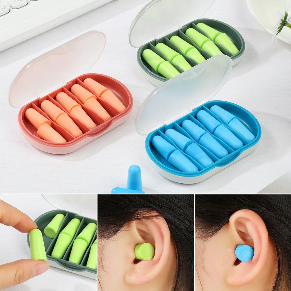 LEILY Set 4 / 10 Nút Bịt Tai 4 / 10 Ngủ Cách Nhiệt Chống Ngáy Mềm Mại