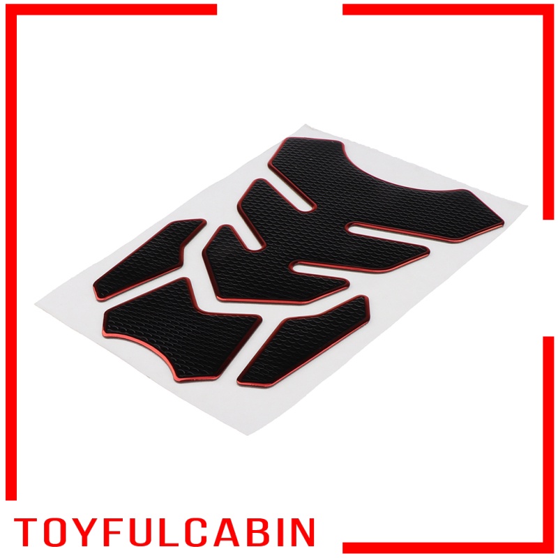 Miếng Dán Nắp Bình Nhiên Liệu Bằng Sợi Carbon Màu Đỏ Cho Xe Mô Tô