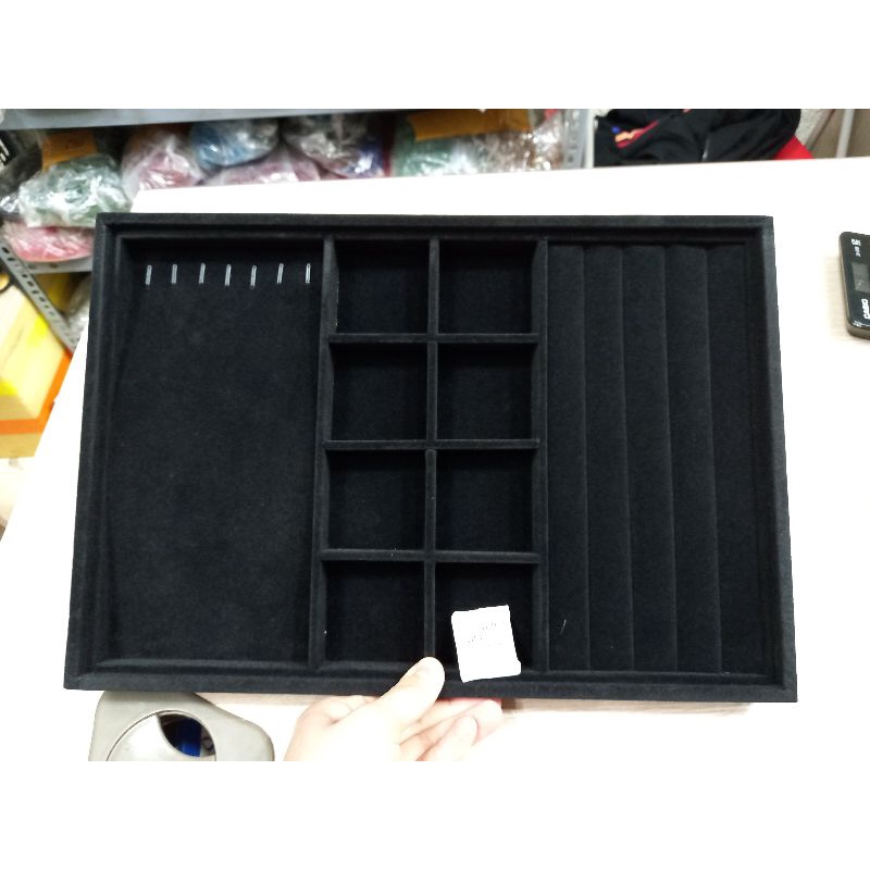 Khay giả da đựng bộ trang sức 4 trong 1, bày trang sức, ngọc...