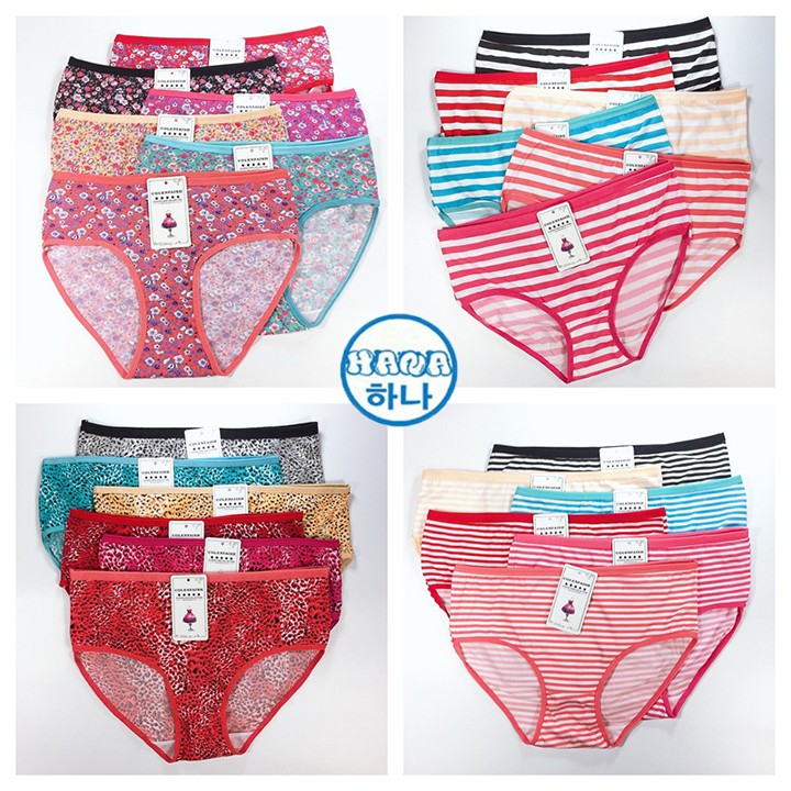 FREESHIP KÈM QUÀ TẶNG Combo 5 Quần lót cotton mịn kháng khuẩn sợi tre bigsize size lớnnhiều màu và họa tiết