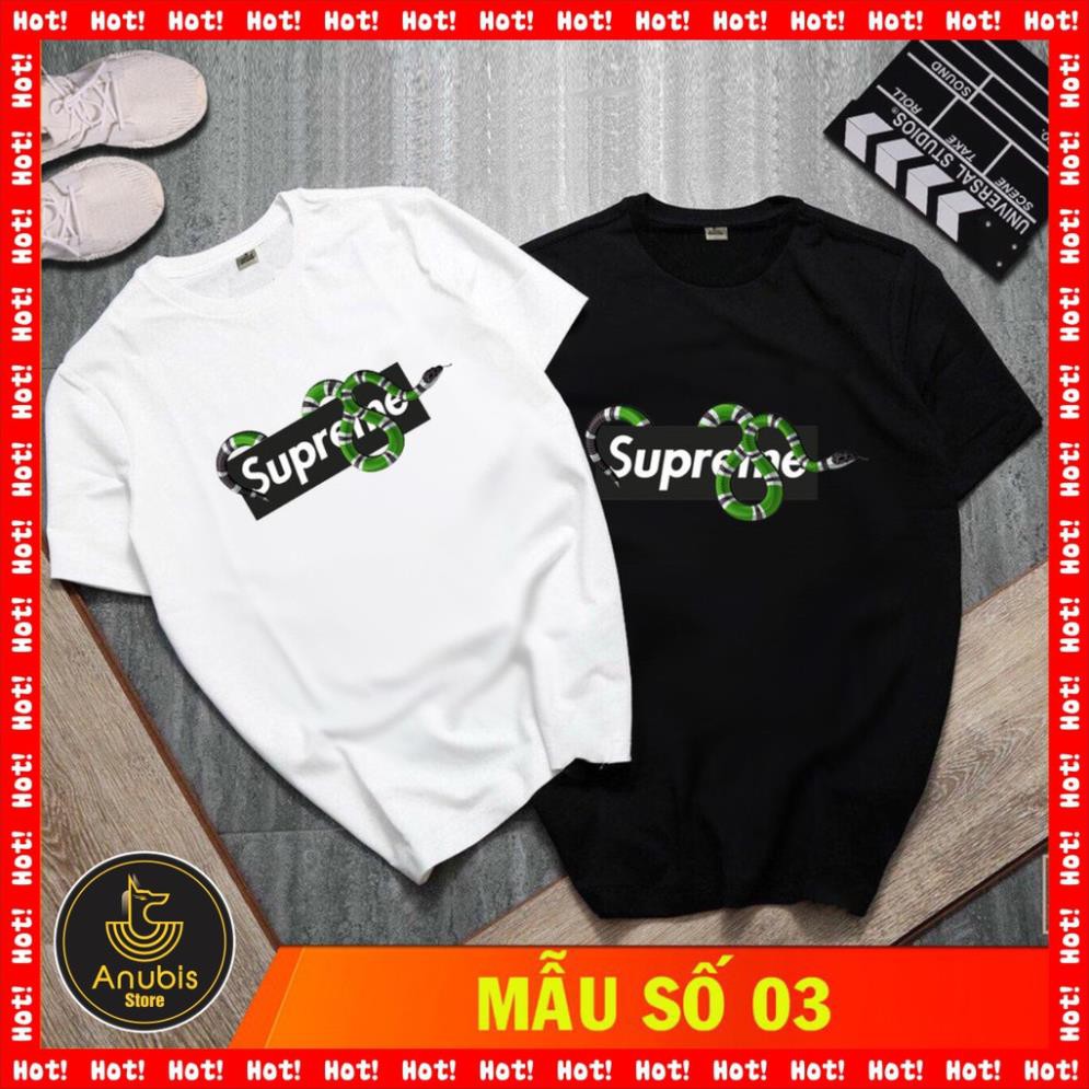 SALE-  SUPREME ÁO THUN TRẮNG UNISEX - áo HOT