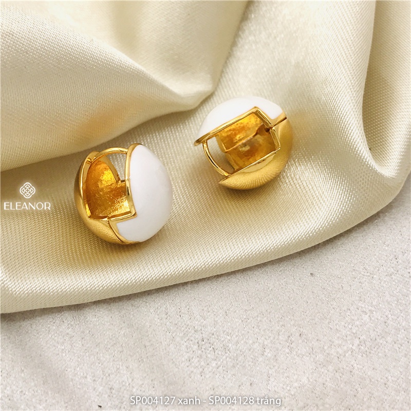 Bông tai nữ chuôi bạc 925 Eleanor Accessories hình cầu màu sắc trẻ trung phong cách Hàn Quốc phụ kiện trang sức hiện đại