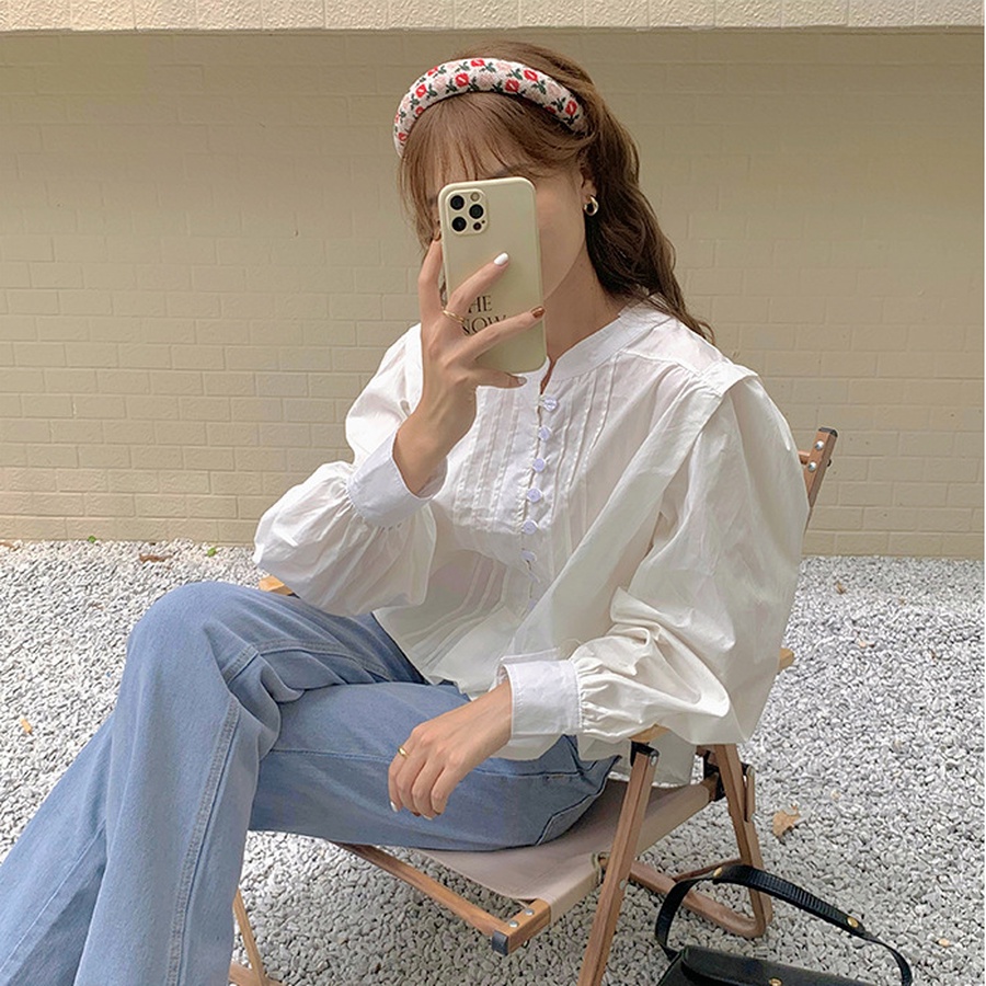 Băng đô cài tóc dệt kim phối hoa lá phong cách Hàn Quốc cổ điển thanh lịch