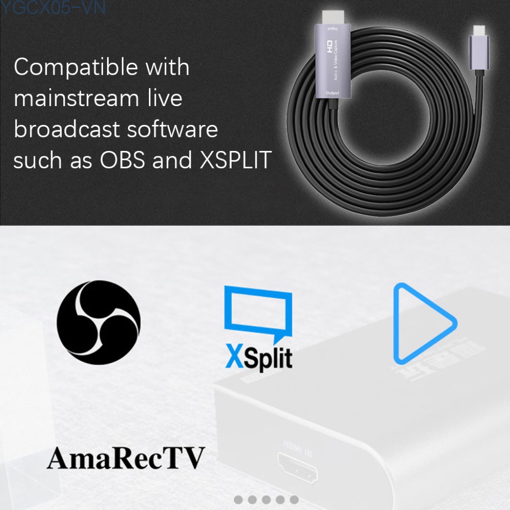 Dây Cáp Thẻ Video 4k Hd 2m Hdmi-Compatible Cổng Usb Type C Hỗ Trợ Phát Sóng Trực Tuyến | BigBuy360 - bigbuy360.vn