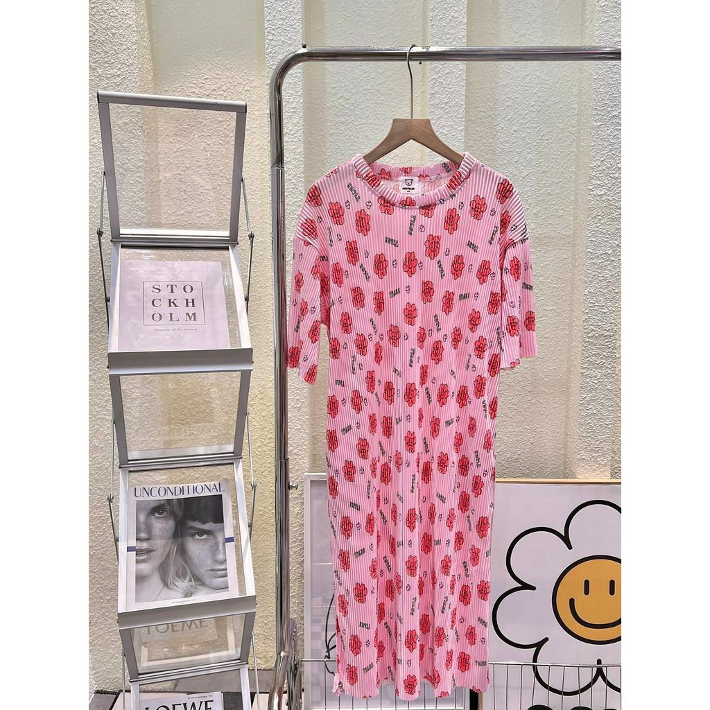 Đầm suông dập li hoa 4 màu  - HN1321