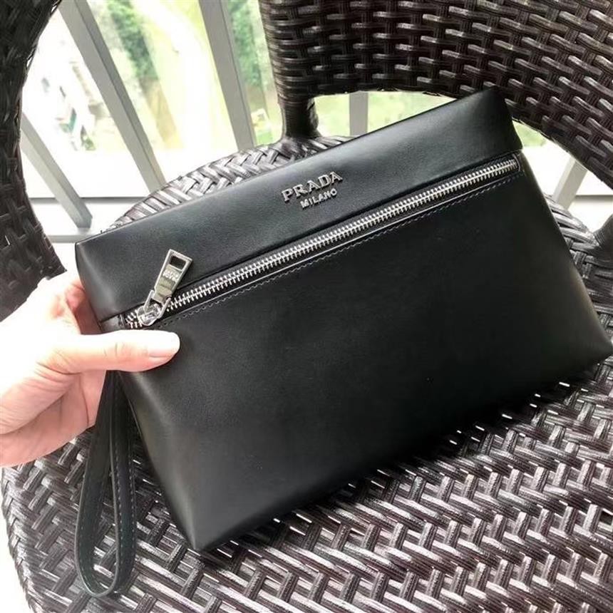 TÚI VÍ CLUTCH DA CẦM TAY PRADA NAM NỮ DA BÒ CHUẨN ĐẸP