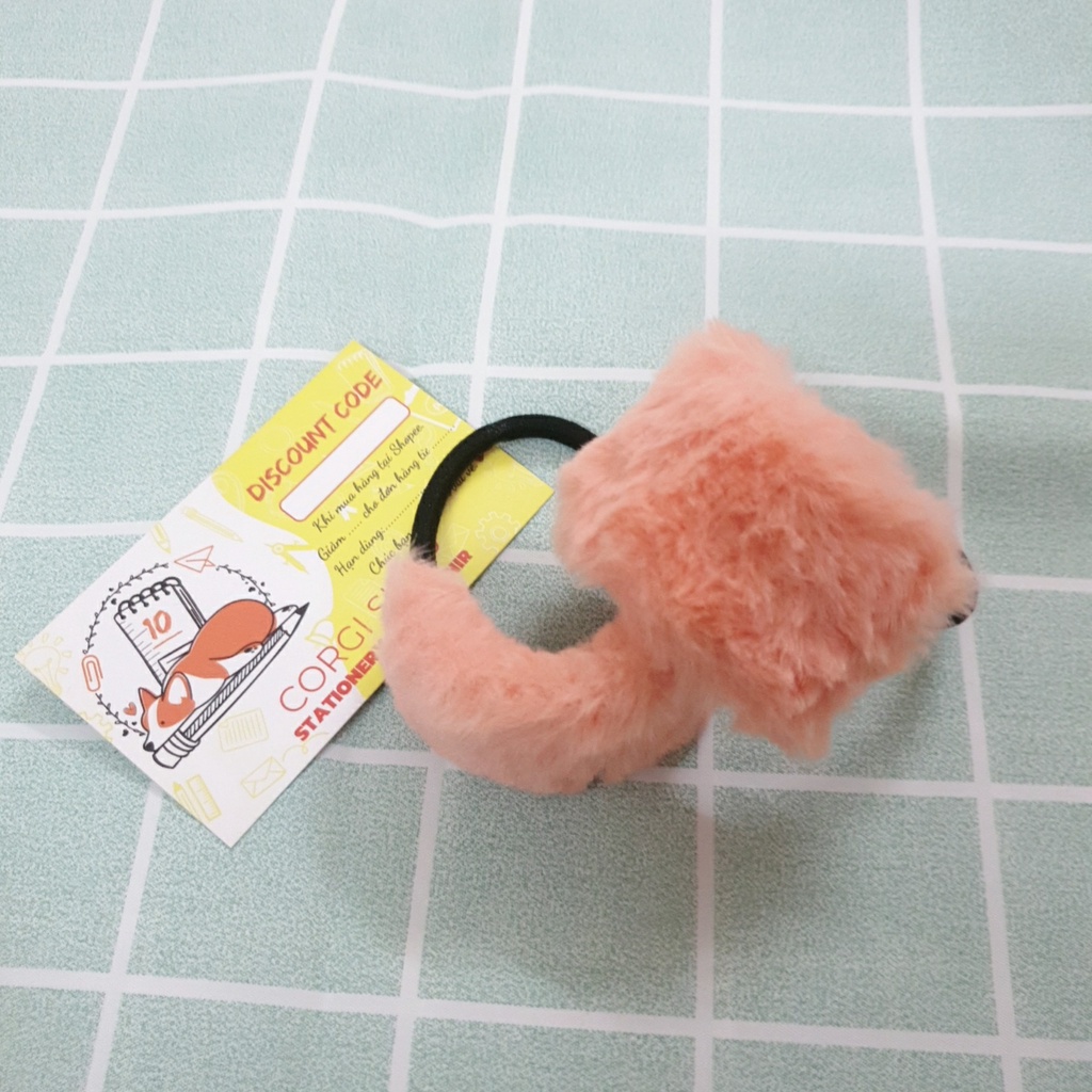 Dây cột tóc nữ lông nhiều màu dễ thương - Chun buộc tóc bảng lông phong cách Hàn Quốc