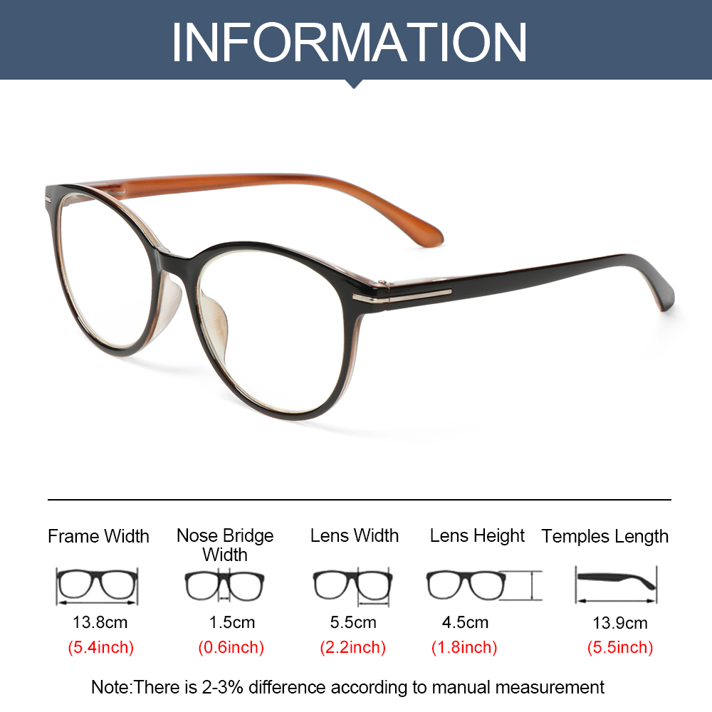 Mắt Kính Đọc Sách Kiểu Dáng Cổ Điển + 1.0 ~ + 4.0 Bền Và Tiện Dụng