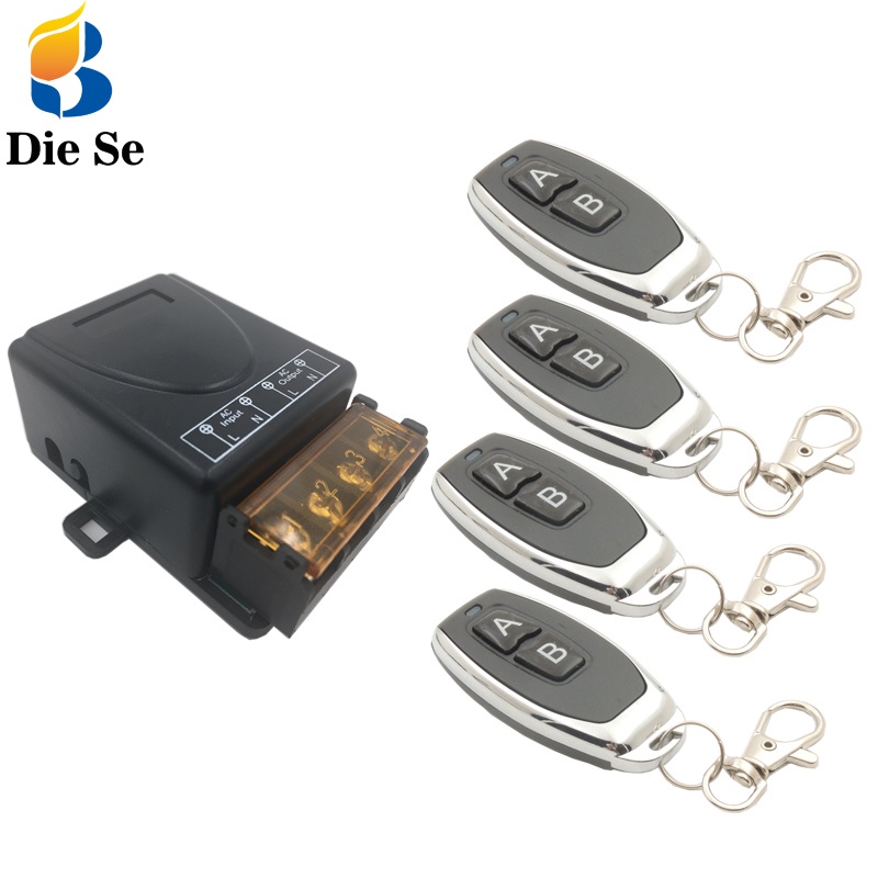Set đầu thu và công tắc không dây DIESE công suất cao 433MHz AC 110V 220V 30A 1CH RF