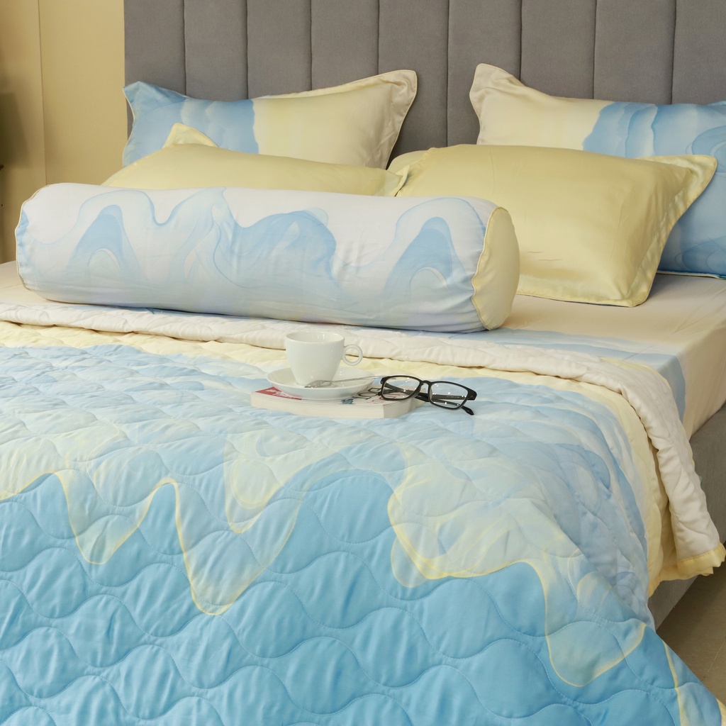 Bộ drap gối Tencel Premium Hometex 4 món