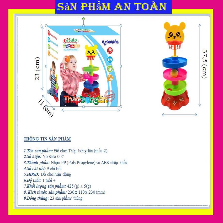 THÁP BÓNG LĂN- PHIÊN BẢN BÓNG RỔ MẪU MỚI CỨNG