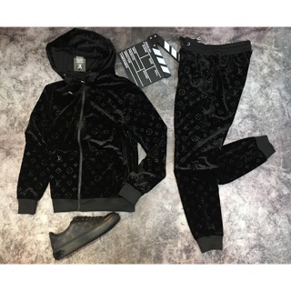 Bộ nỉ nam LV nhung