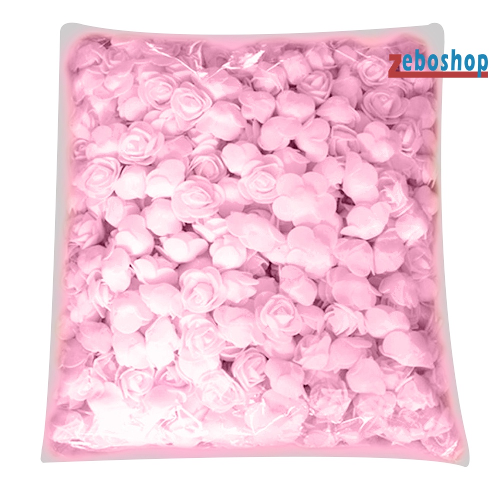 Set 500 Bông Hoa Hồng Giả Bằng Xốp PE Dành Cho Trang Trí Nhà Búp Bê / Tiệc Cưới DIY