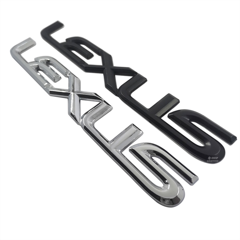 1 x Miếng Dán Logo Bằng Crom Màu Đen Cho Xe Hơi LEXUS