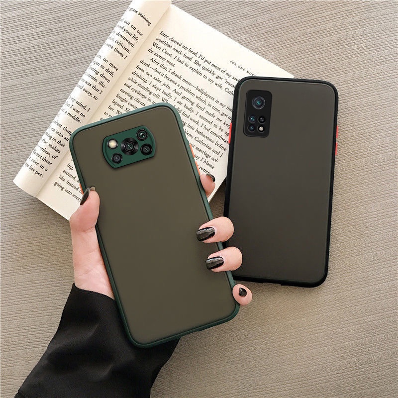 Ốp điện thoại trong suốt nhám chống sốc thời trang cho Xiaomi Mi POCO X4 X3 NFC F3 GT M4 M3 11 Pro 5G