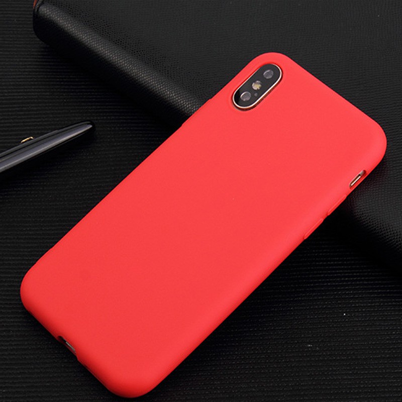 Ốp Điện Thoại Cao Su Mềm Nhám Màu Kẹo Cho iPhone X XS Max 6S 8 Plus 7 SE | BigBuy360 - bigbuy360.vn