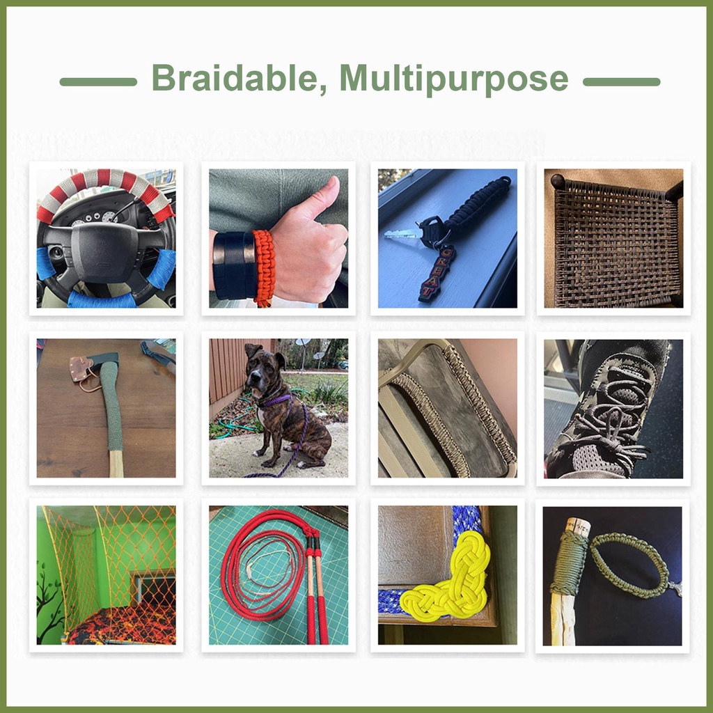 Dây Dù Sinh Tồn Màu Phản Quang Lõi 10 Sợi Dày Dặn Đa Năng