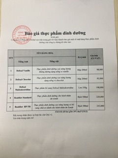 Sữa dinh dưỡng Delical vanila