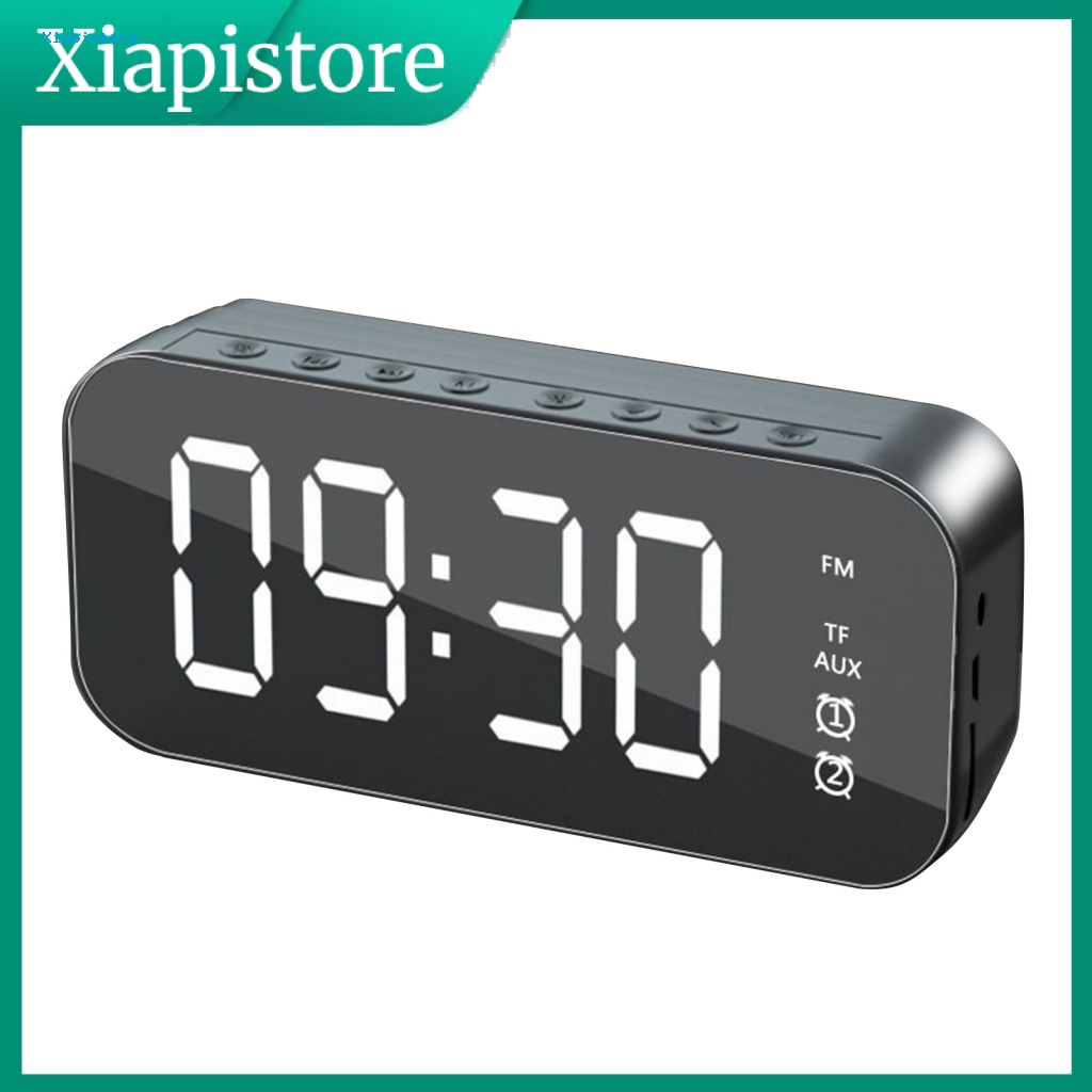Loa Bluetooth Không Dây Siêu Trầm Tích Hợp Đồng Hồ Báo Thức Đa Năng