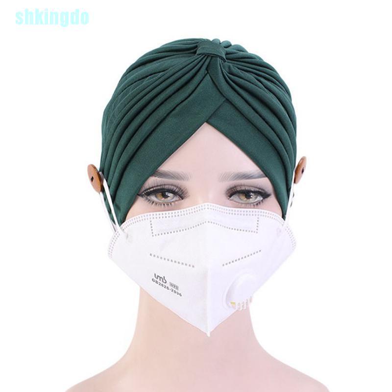 Mũ Turban Có Nút Cài Bảo Vệ Tai Cho Người Lớn Mới