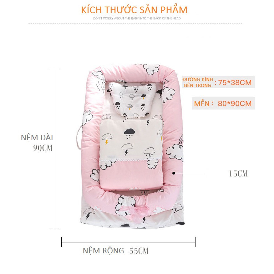 Bộ nệm nôi vải cho bé cực Xinh