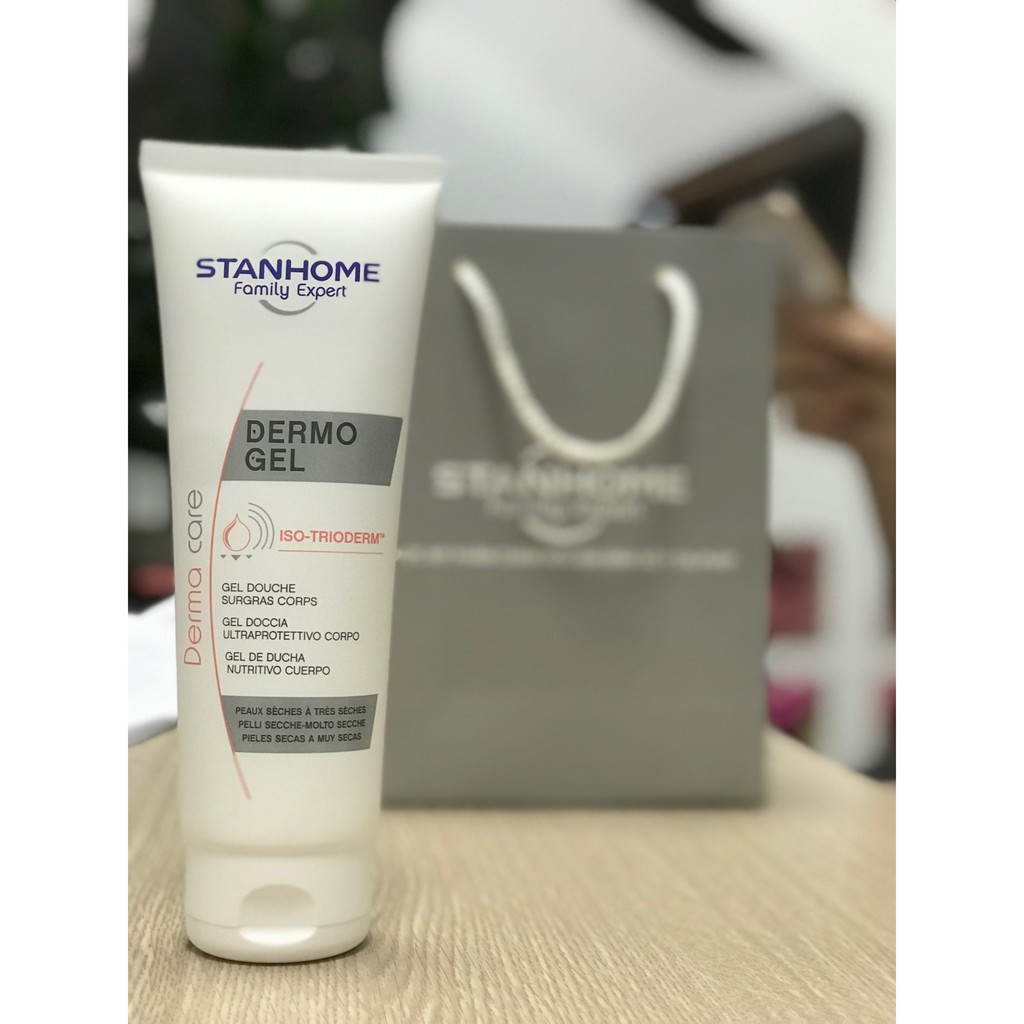 ✅ Sữa tắm không xà phòng cho da khô va a nhay cảm Stanhome Dermo Gel 250ml