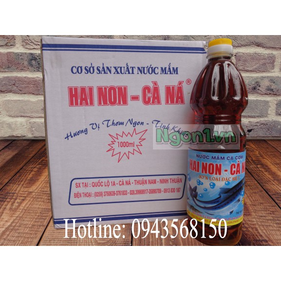 Nước mắm Hai Non - Cà Ná 30 độ đạm (vị mắm dịu thơm, hậu vị ngọt ngon) chai 1l