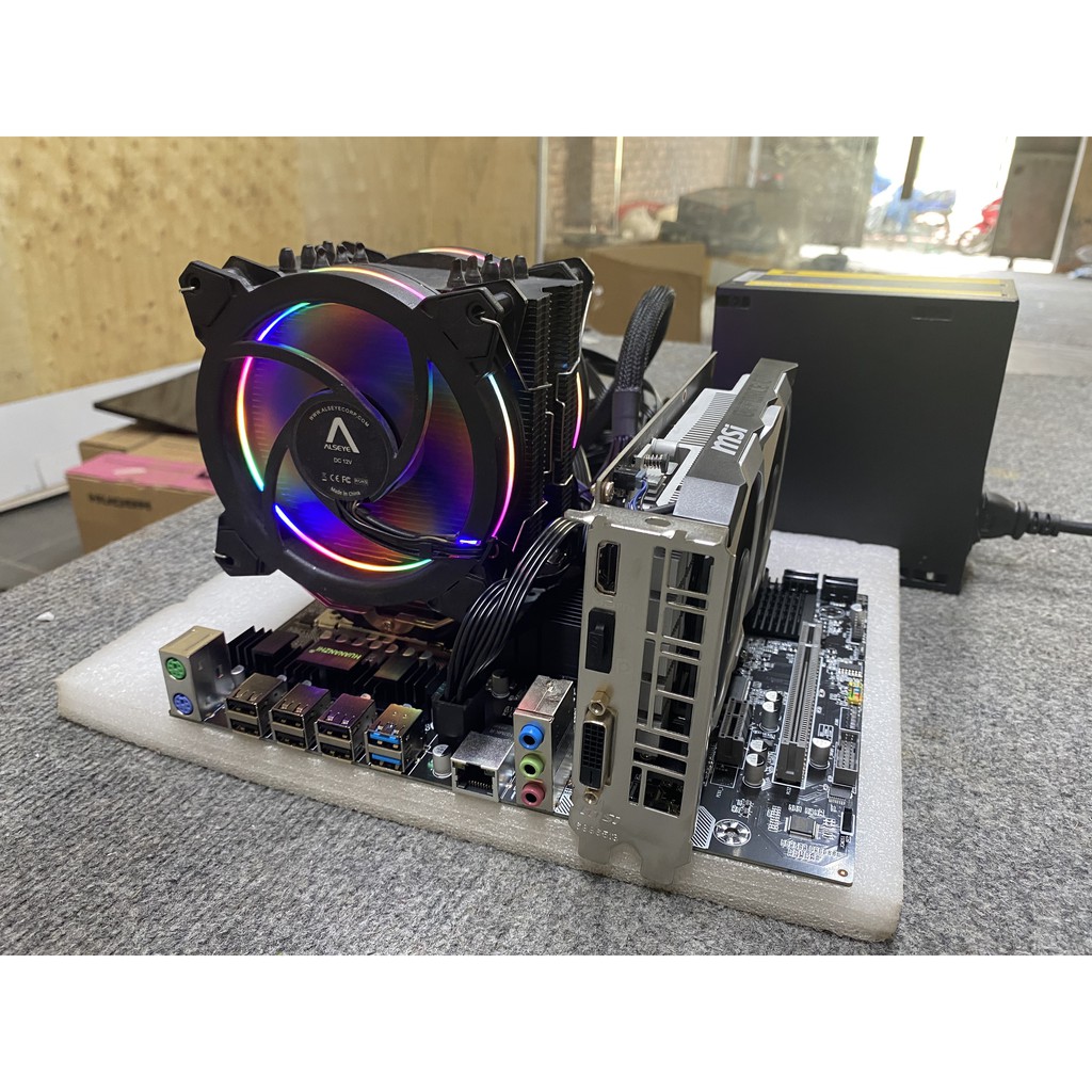 Bộ PC Gaming Chạy 7-10 Nox Vẫn Mượt Mà Trơn Tru CPU Xeon X5670/16G/Huananzhi X58 V3.0/GT1030 2G/Case/Tản T400i