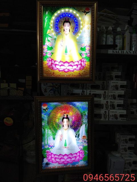 Hào quang Quan Âm 25x35cm, 30x40cm, 35x50cm